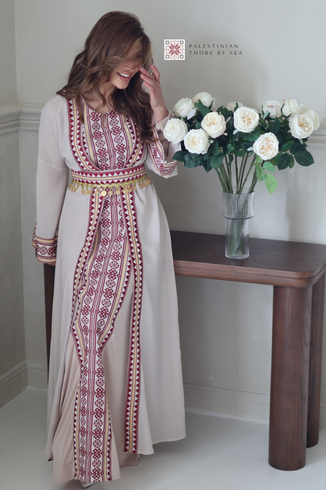 Baladna burgundy abaya