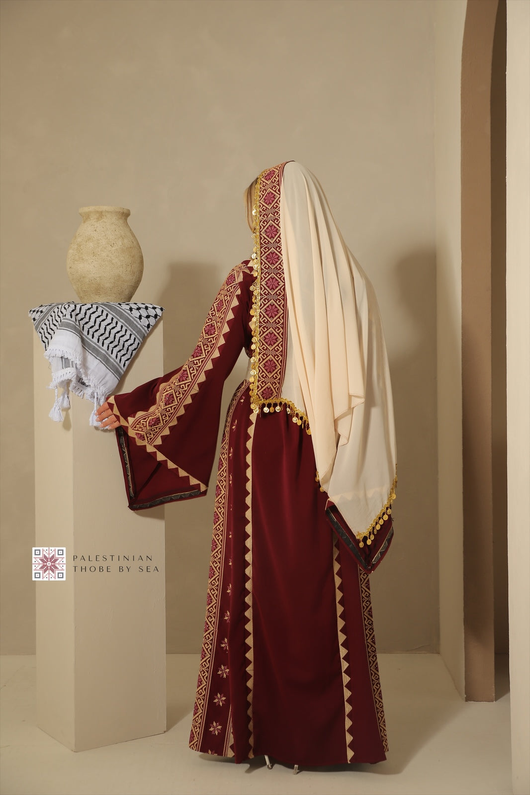 Bridal Al-Khalil ruby flame Thobe