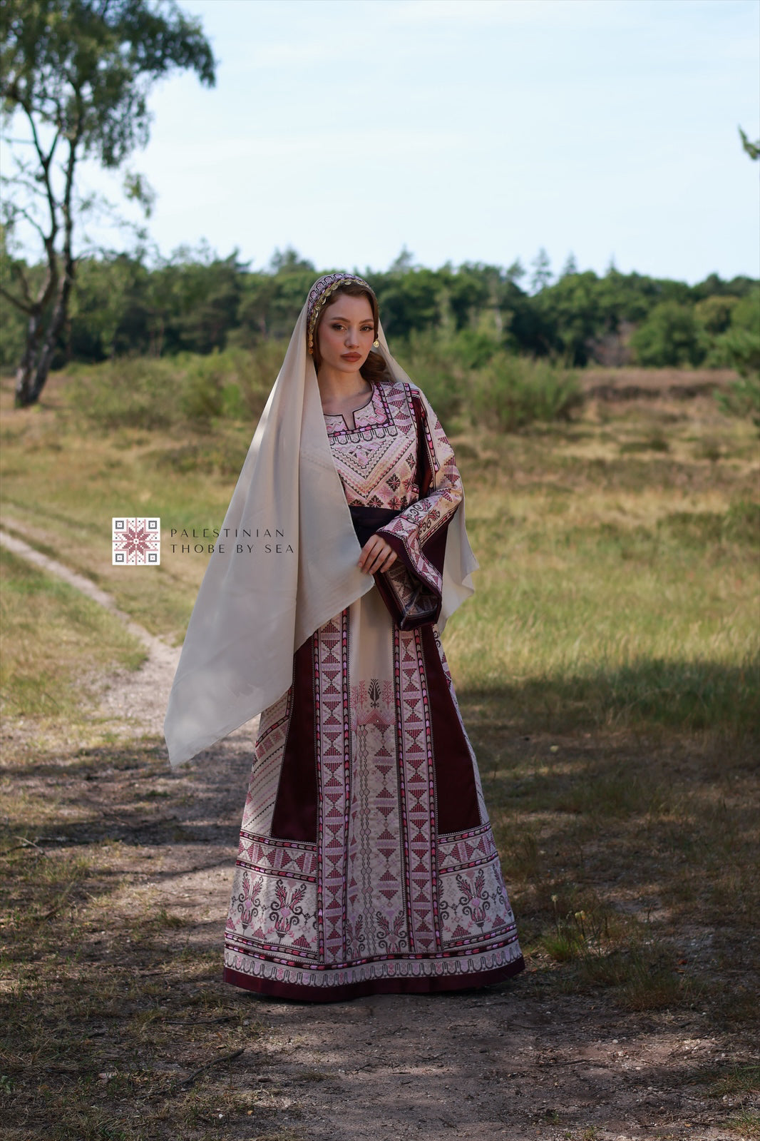 Bridal Nablus rose Thobe