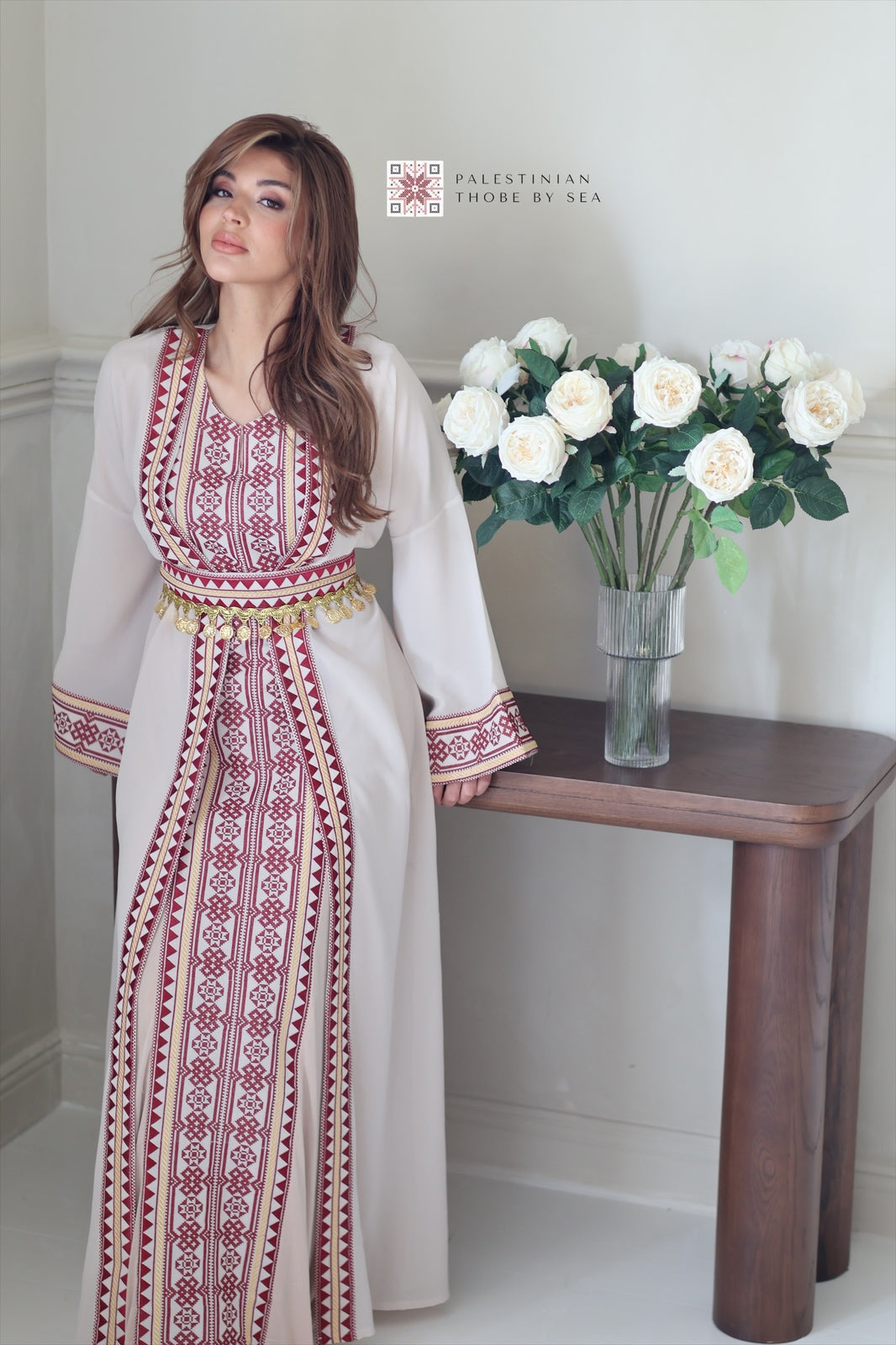 Baladna burgundy abaya