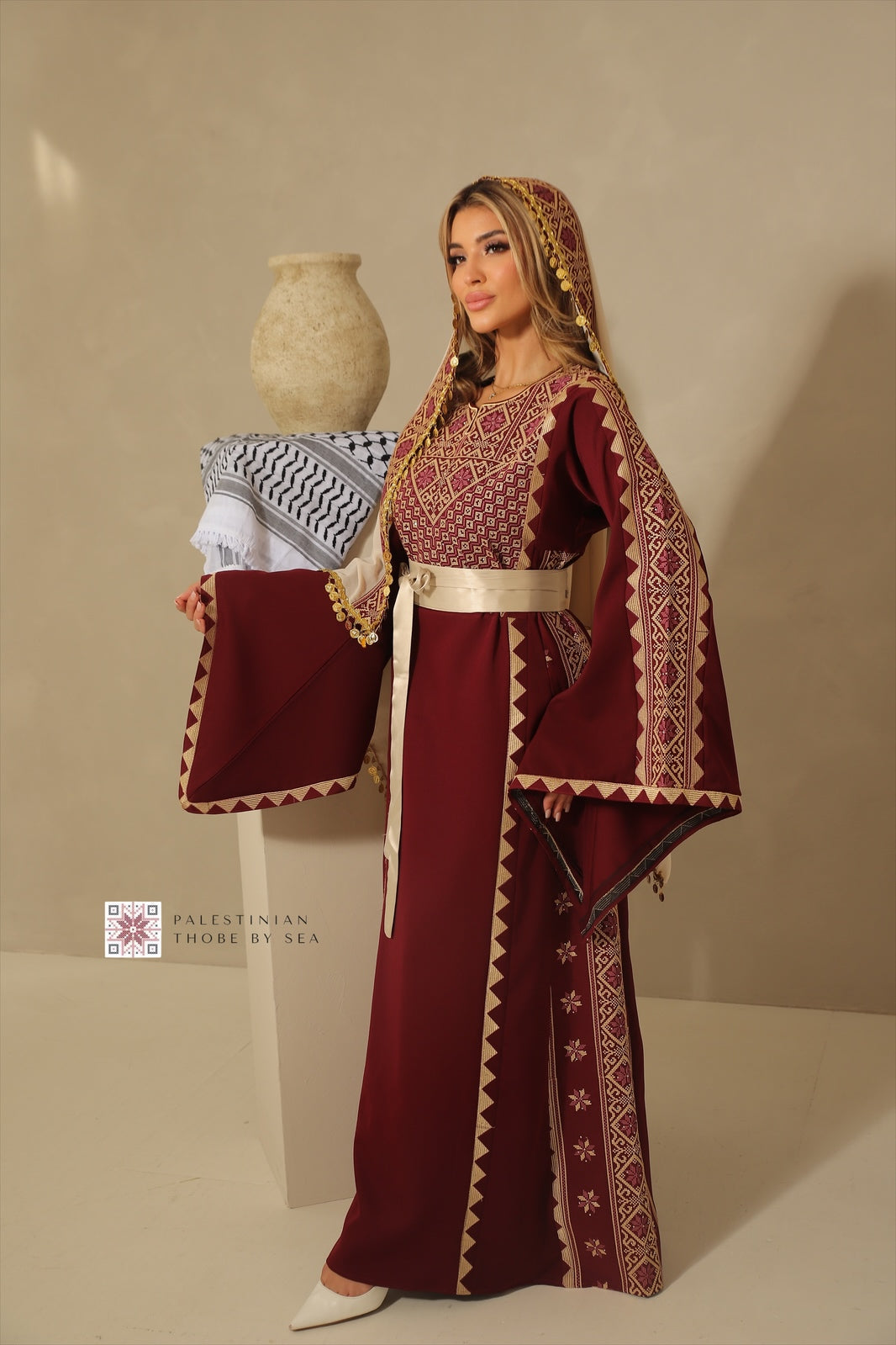 Bridal Al-Khalil ruby flame Thobe