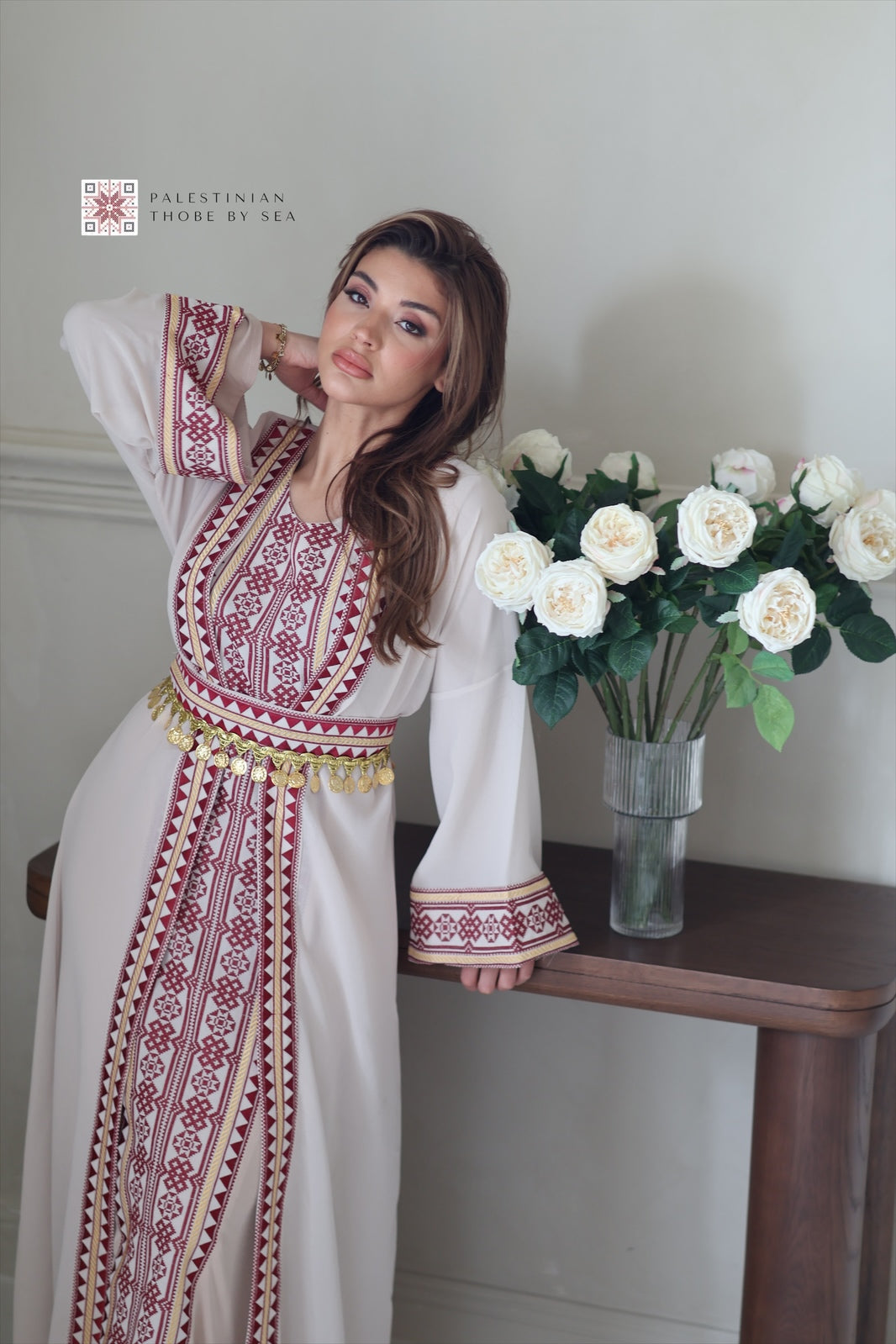 Baladna burgundy abaya