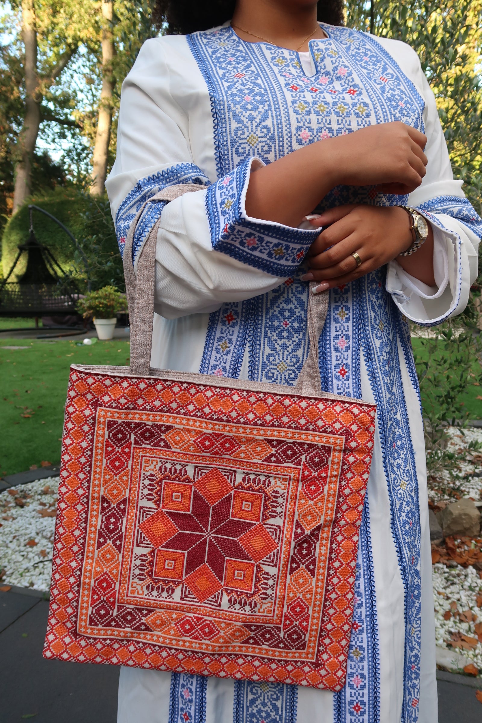 Tatreez tote bag