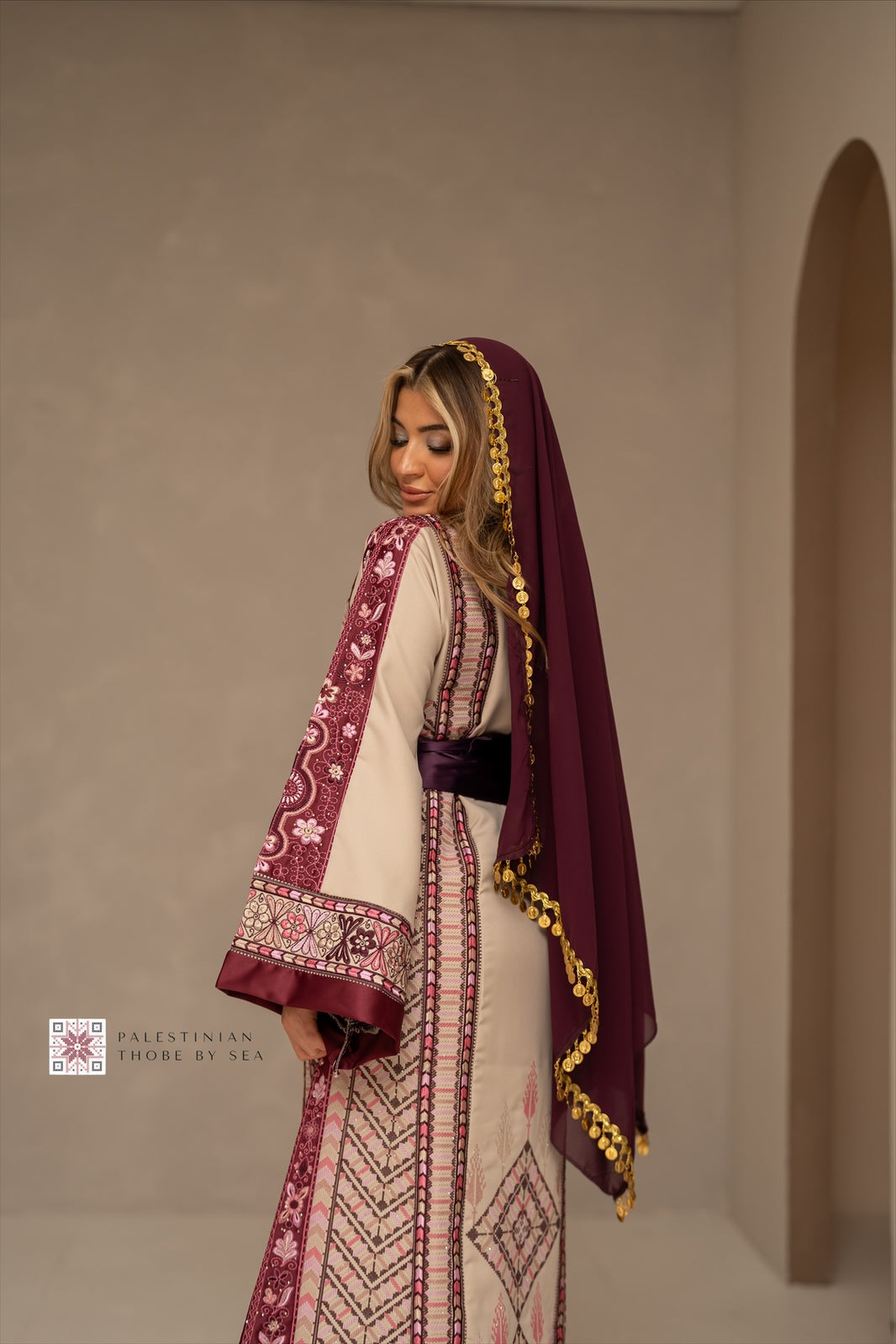 Bridal Ramallah Plum Blossom Thobe