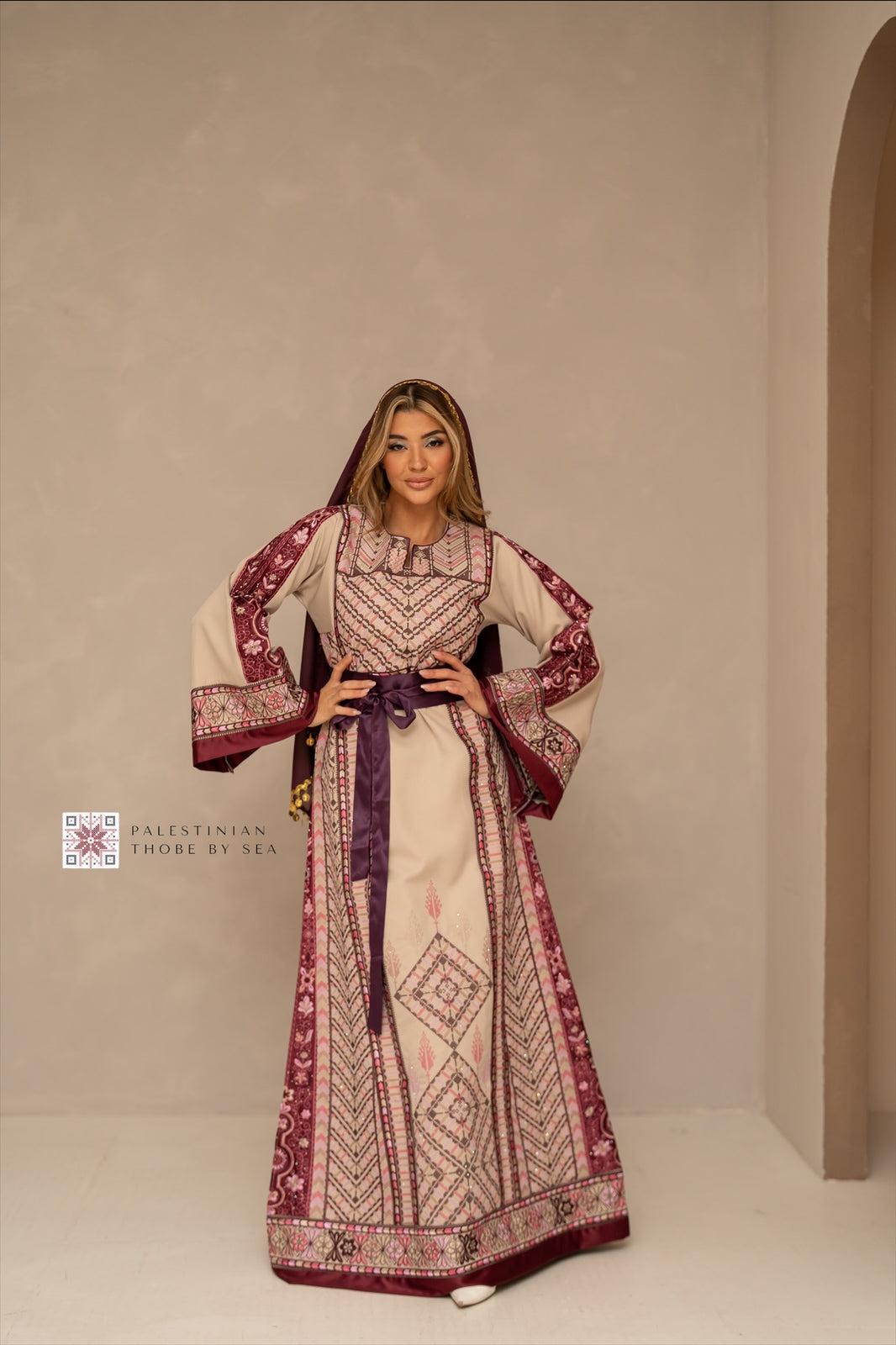Bridal Ramallah Plum Blossom Thobe