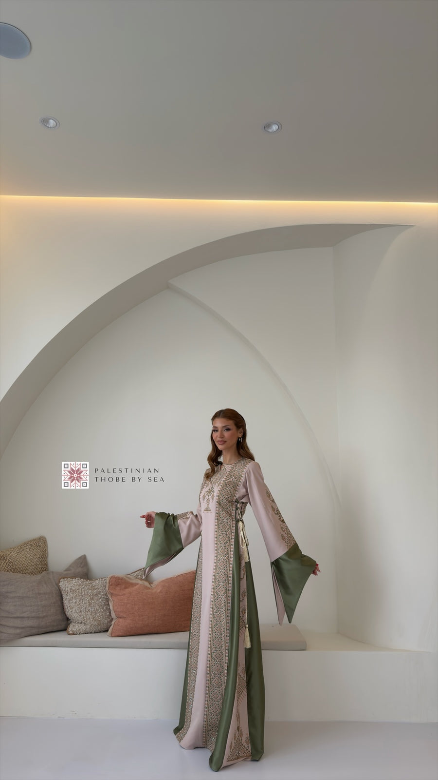 Tabariya Blush Sage Thobe