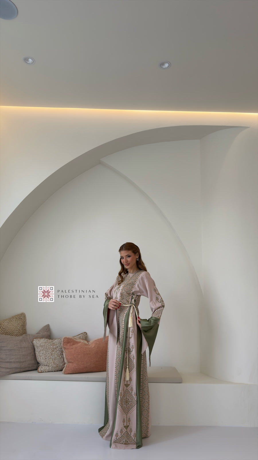 Tabariya Blush Sage Thobe