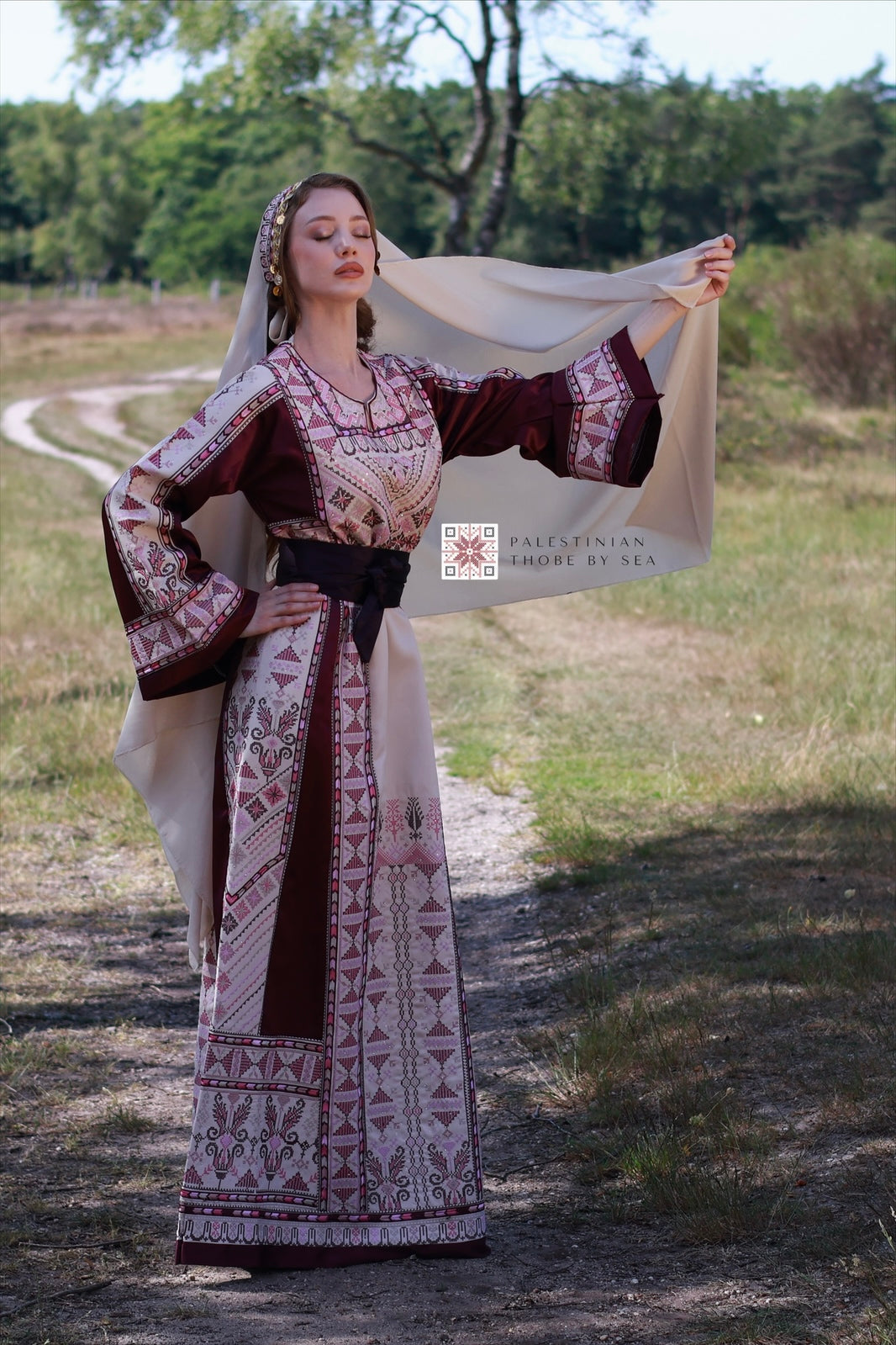 Bridal Nablus rose Thobe