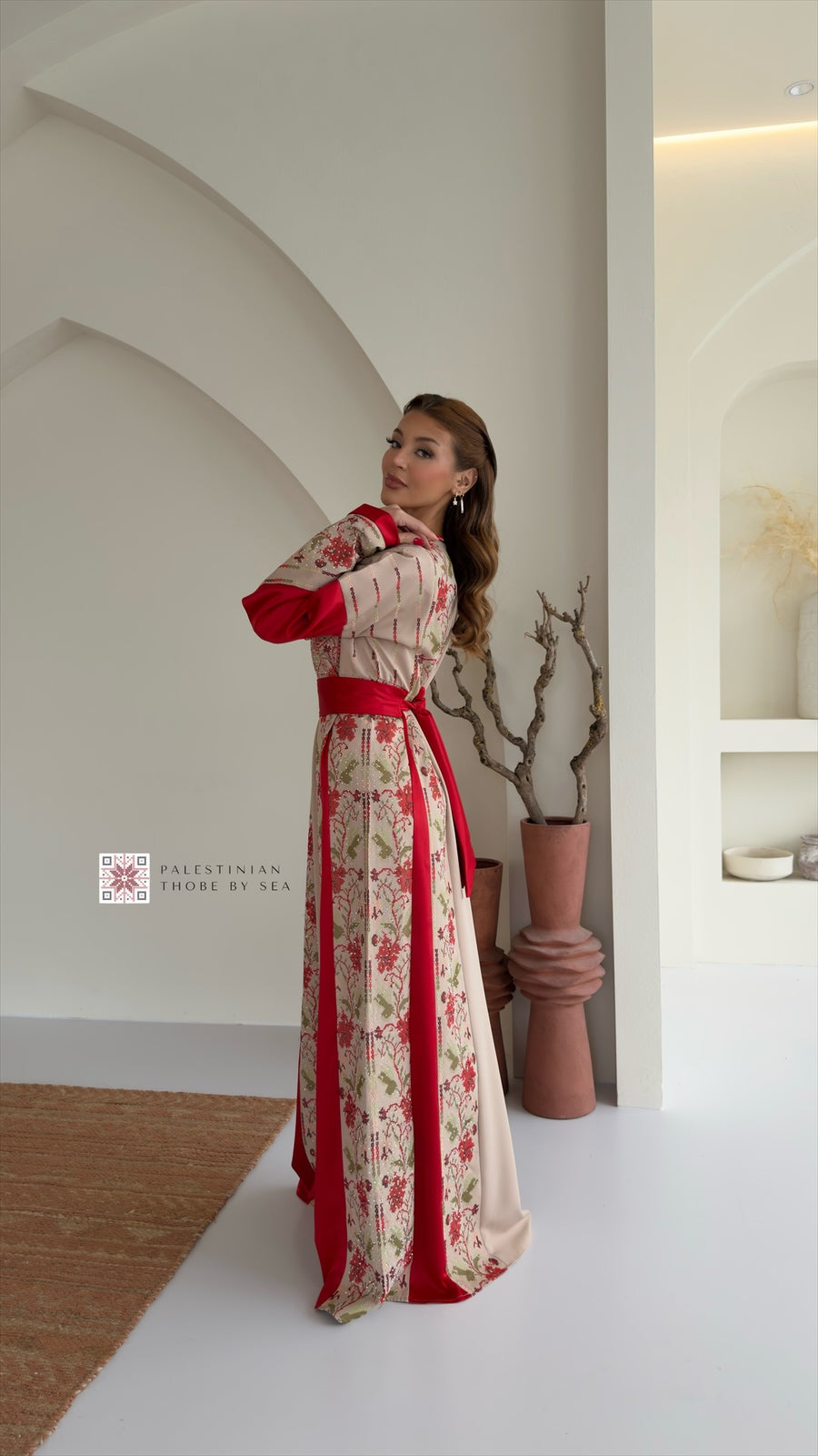 Ramallah Crimson Bloom Thobe