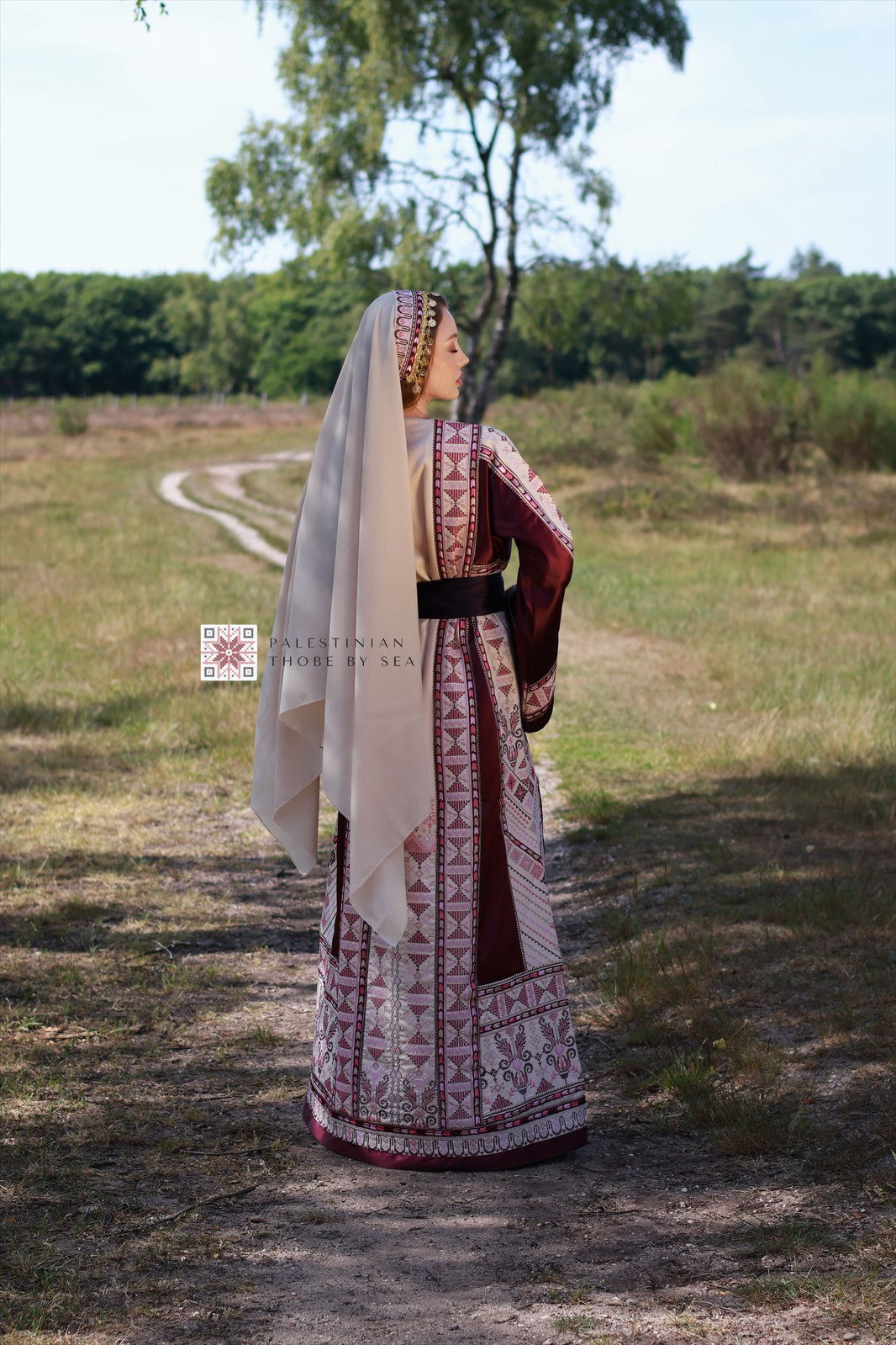 Bridal Nablus rose Thobe
