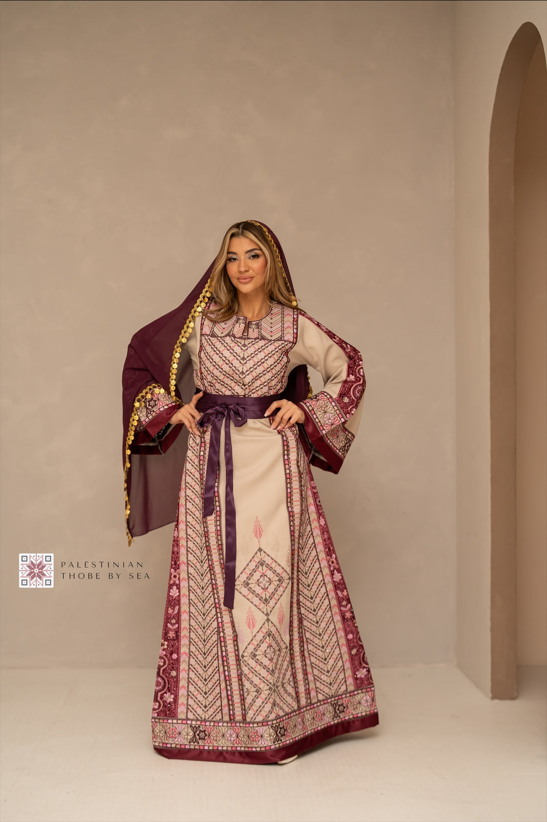 Bridal Ramallah Plum Blossom Thobe